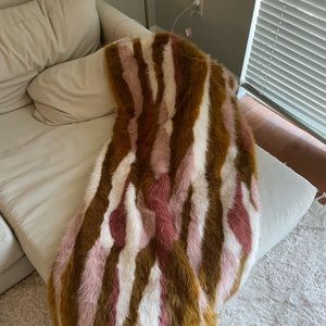 Anthropologie Fauna Faux Fur Throw